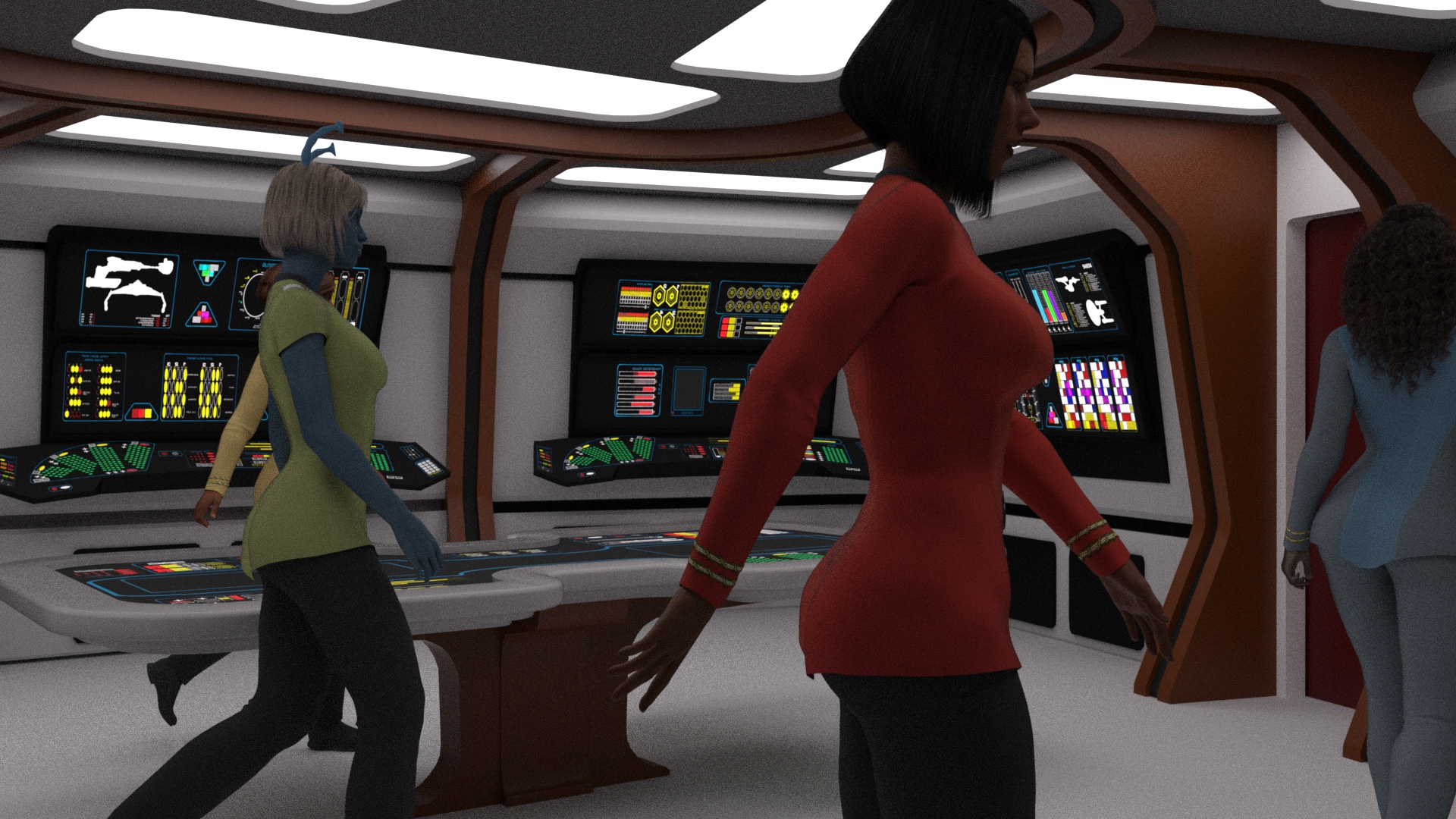 23rd Century CIC-Mission Ops Render Test by ashleytinger