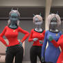 Tiny Trek Aries Andorian Crew