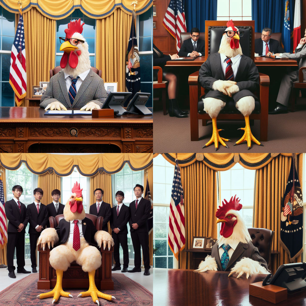 Chicken Boo President AI Art by JubaAj on DeviantArt