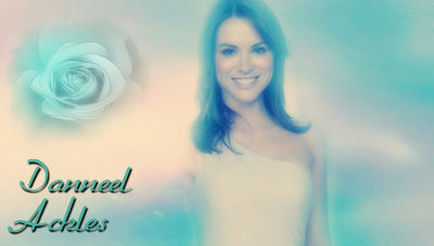 Danneel Ackles Pink Dress/Teal Rose