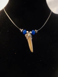 Deer Antler and Sapphire Necklace