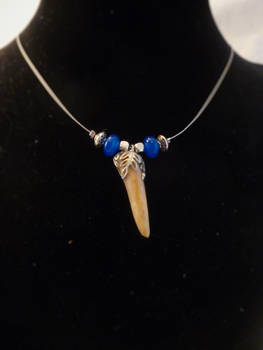 Deer Antler and Sapphire Necklace