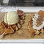 Ice Cream and Caramel Crumble Croffle