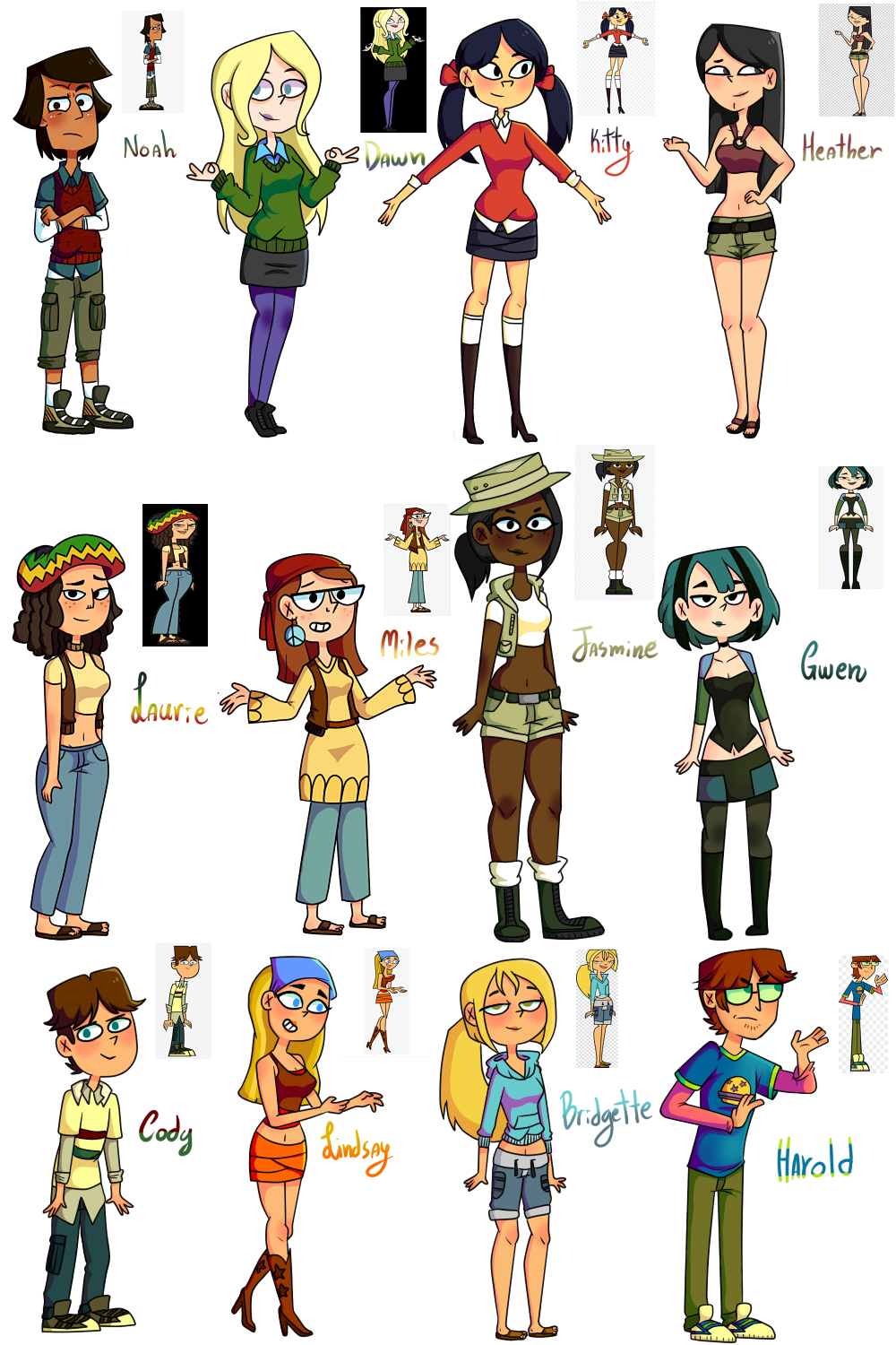 Td Rama Deviantart Total drama characters redraw by Catgroovie on DeviantArt