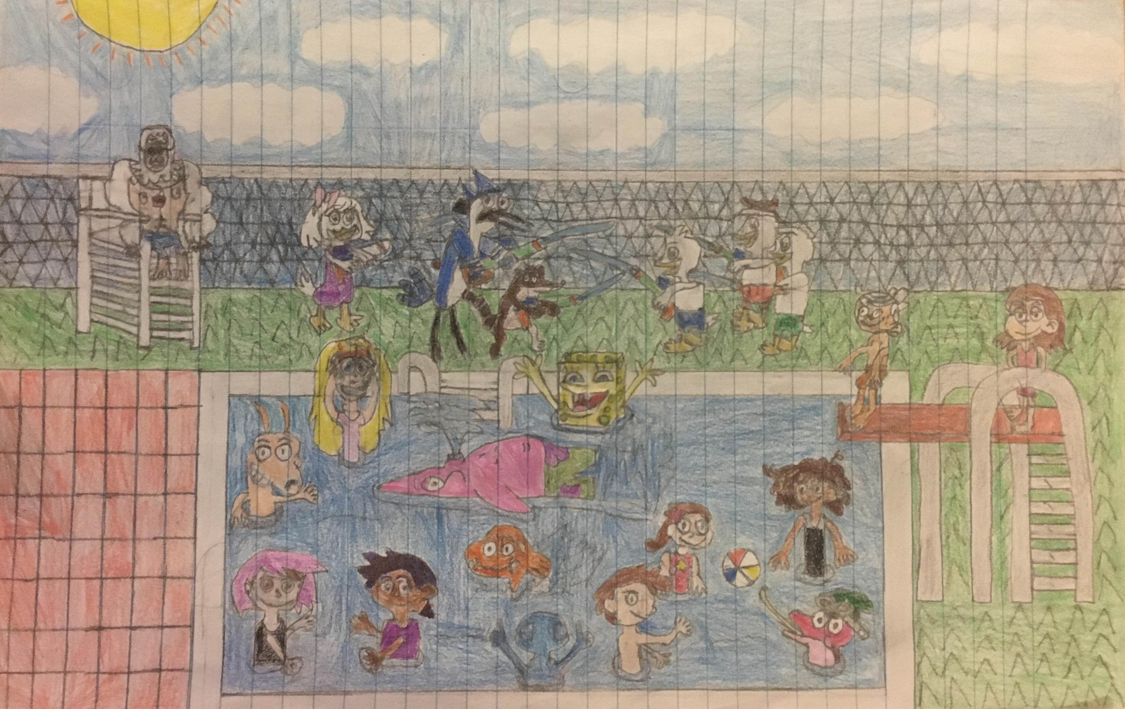 Summer Cartoon Crossover Swimming Pool by Splashtraveler47 on DeviantArt