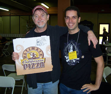 Pizza time with Bob Camp