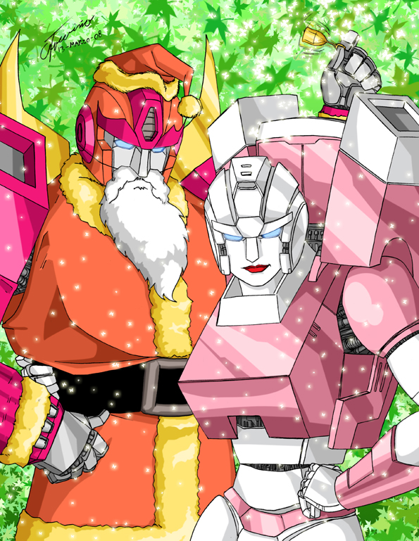 Hot Rod and Arcee Christmas