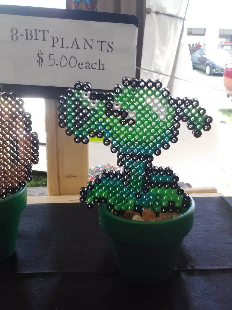 Peashooter Flower Pot Perler by fightgurl8 on DeviantArt