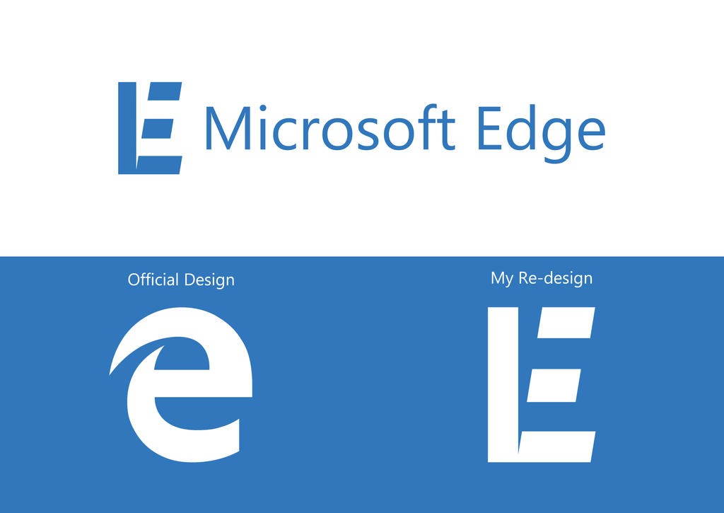 Microsoft Edge Logo Re-design by GingerJMEZ on DeviantArt