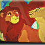 Simba and Nala painted