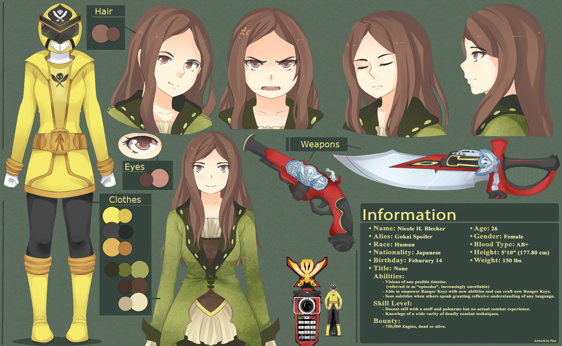 Gokai Spoiler Reference Sheet by Piyu