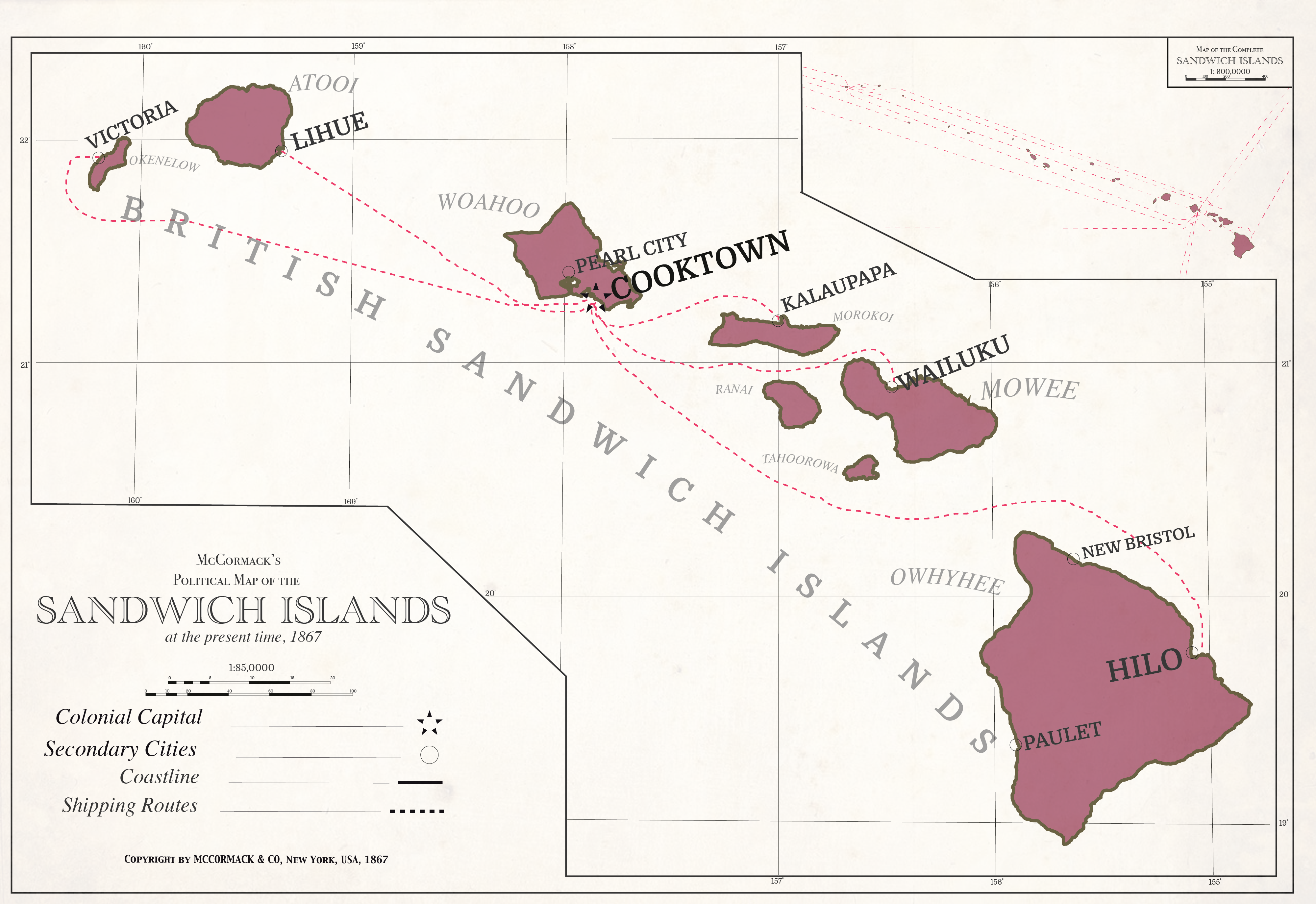 Sandwich Islands, 1867