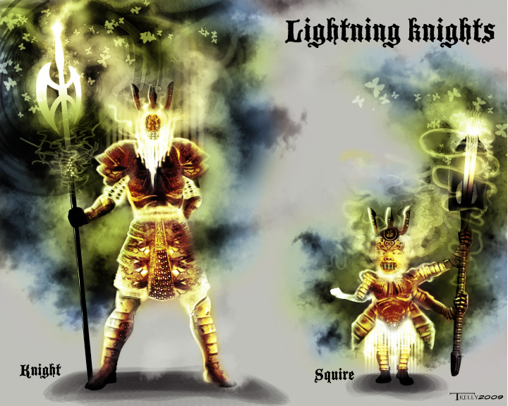 lightning knight by artist Tom Kelly