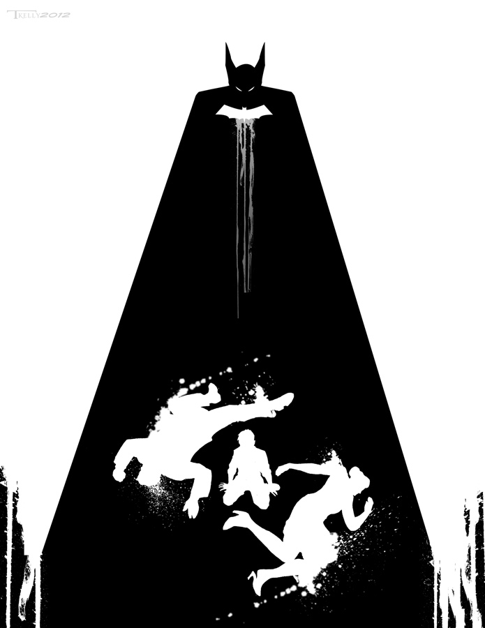 B/W Batman year one by artist Tom Kelly