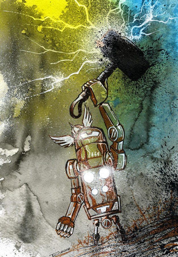 Pill bot thor by TomKellyART on DeviantArt