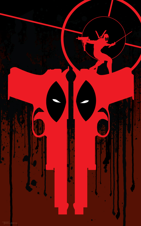 Two gun Deadpool by artist Tom kelly