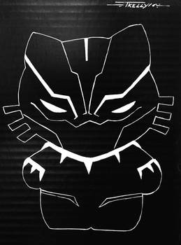 Black Panther Kitty by artist Tom Kelly