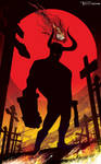 Hellboy Cross Road by artist Tom Kelly