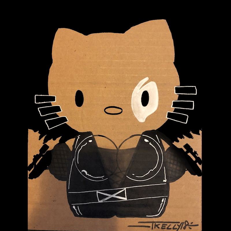 Domino kitty by Tom Kelly by TomKellyART