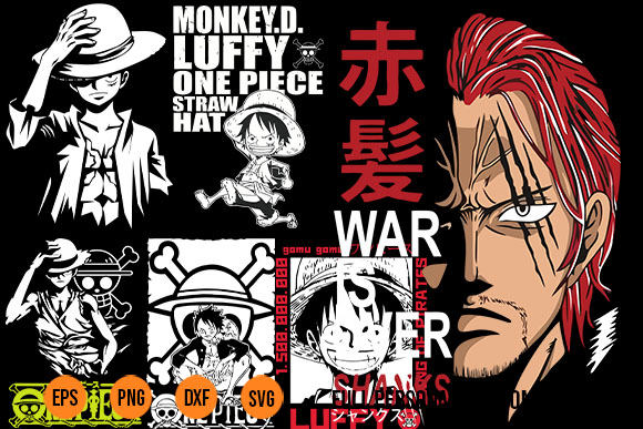 One Piece Luffy Gear 5 Manga SVG Japanese Anime SVG File