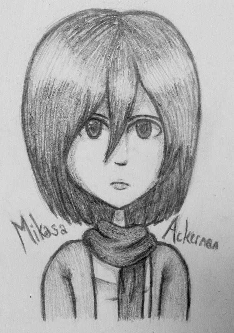 Attack On Titans Drawing 47 Mikasa Ackerman - Attack on Titan - Pencil Drawing by Pinosilky on ...