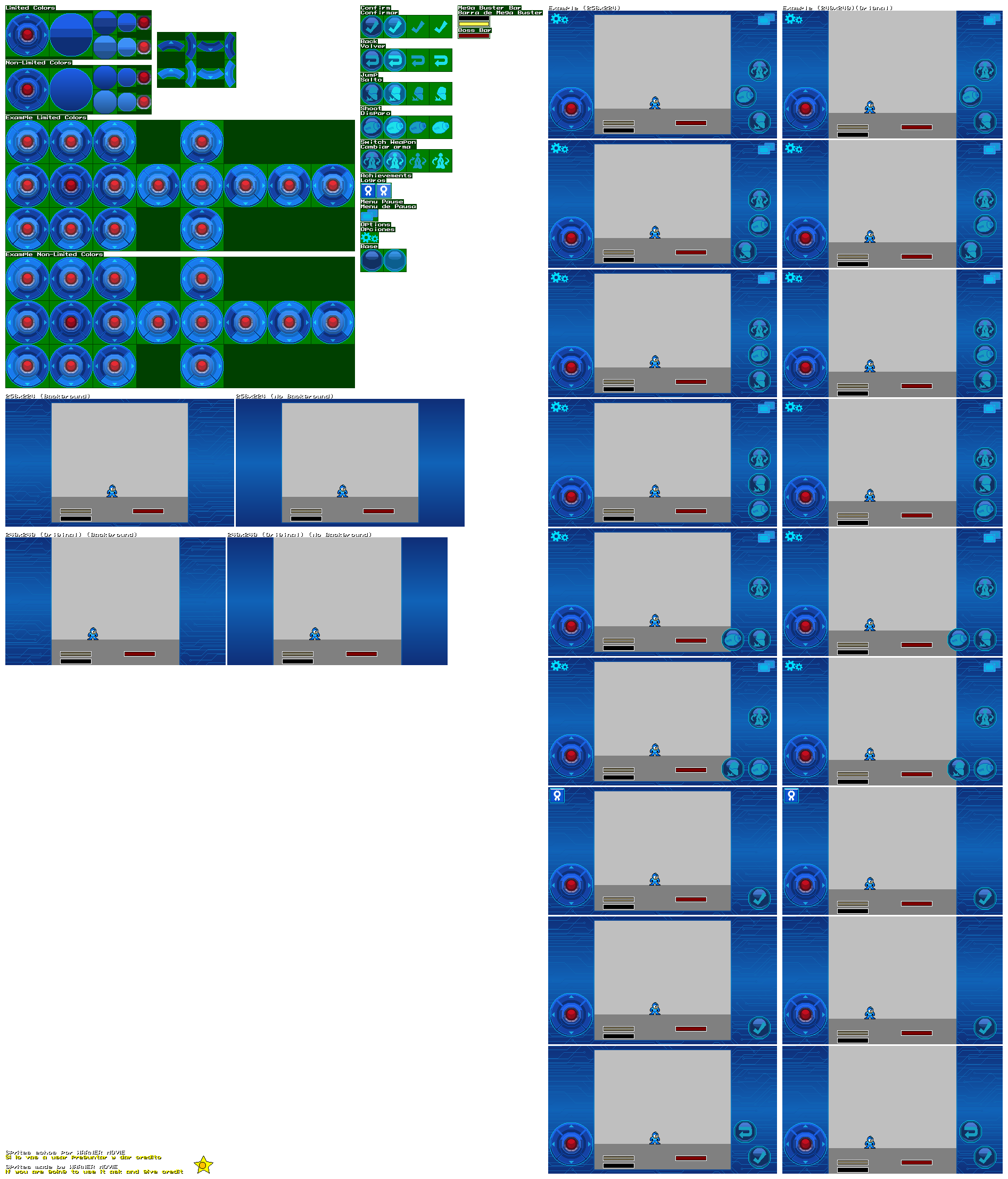 Android Controls Sprites Mega Man Mobile Controls Sprites Pixel Art by WarnerBuilders64 on ...
