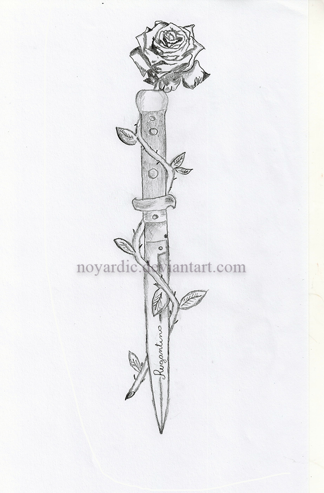 Rose and switchblade tattoo by Noyardic on DeviantArt Rose and switchblade tattoo by Noyardic on DeviantArt