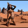 Indian Maiden in Desert - 001
