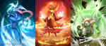 Gen 6 starters: Greninja - Delphox - Chesnaught by KeiNhanGia Gen 6 starters: Greninja - Delphox - Chesnaught by KeiNhanGia