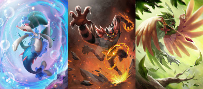 Gen 7 starters: Decidueye - Incineroar - Primarina