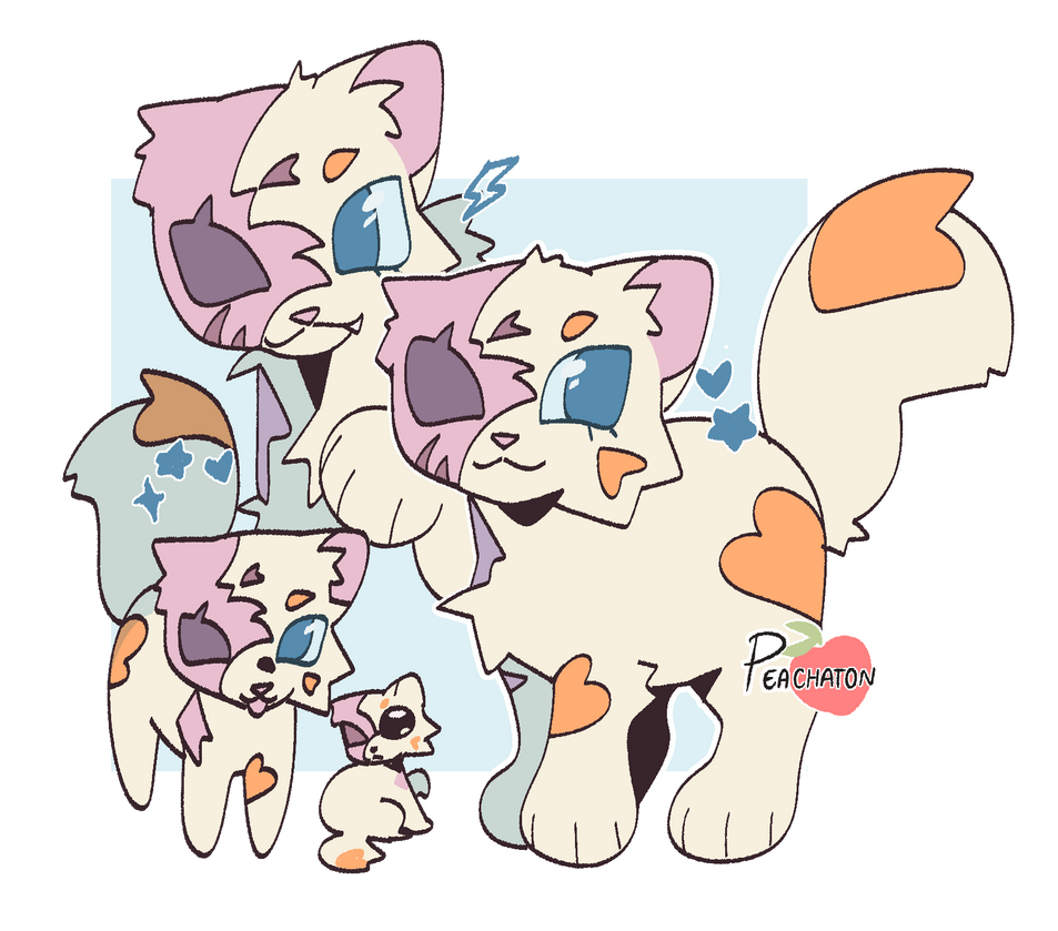 Clowder Drawing a clowder of brighthearts by peachaton on DeviantArt
