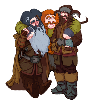 The Hobbit, Bifur, Bombur and Bofur.