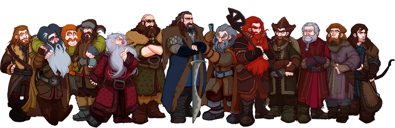 The Hobbit, Thorin and Company by Art-Calavera