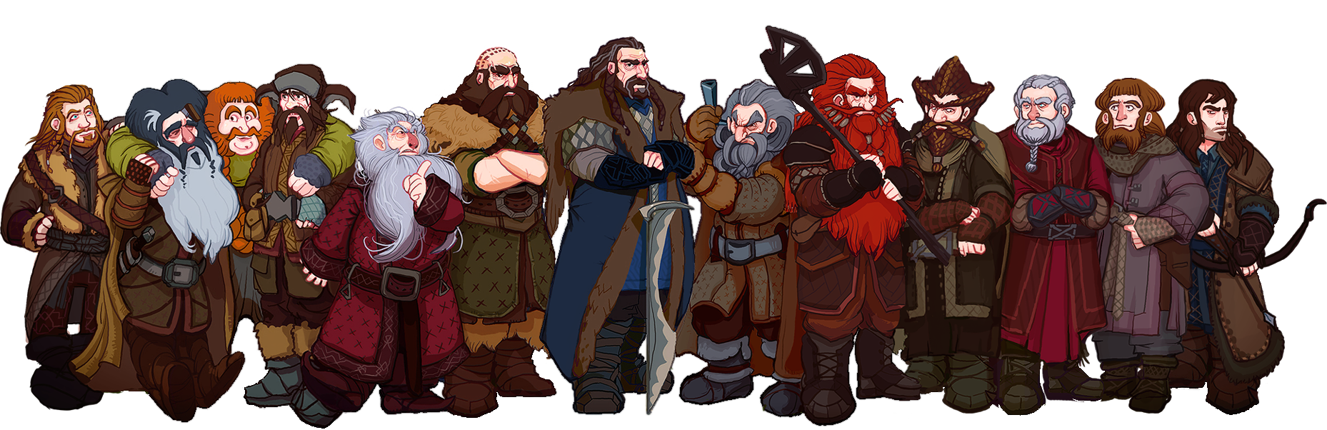 The Hobbit, Thorin and Company by Art-Calavera