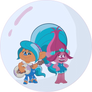 Poppy and Holly in a Bubble (PNG)