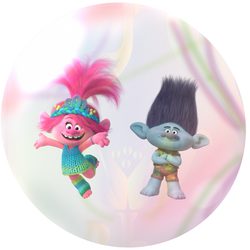 Poppy and branch in a Bubble (PNG)