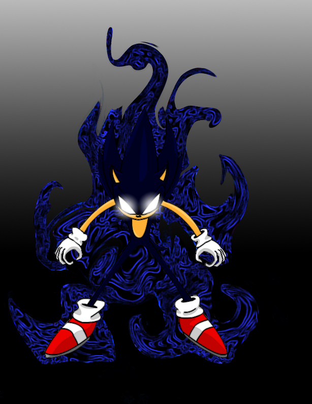 Dark Sonic  Sonic the hedgehog, Sonic, Sonic art