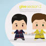 glee papertoy: courage couple.