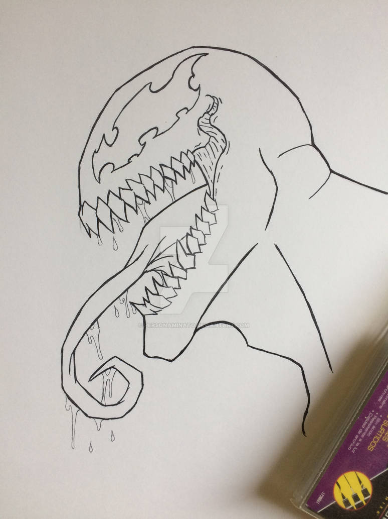 Venom line art by Personaminato on DeviantArt