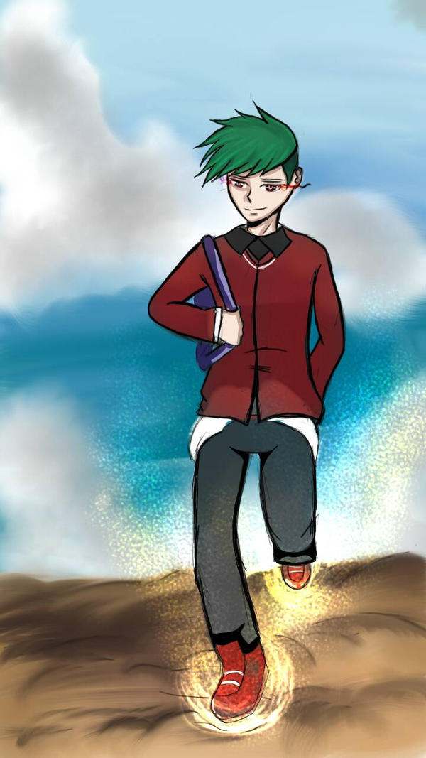 Green Hair Anime Guy By Imasuperv On Deviantart