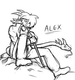 Comic Planning Sketches - Alex with Snake