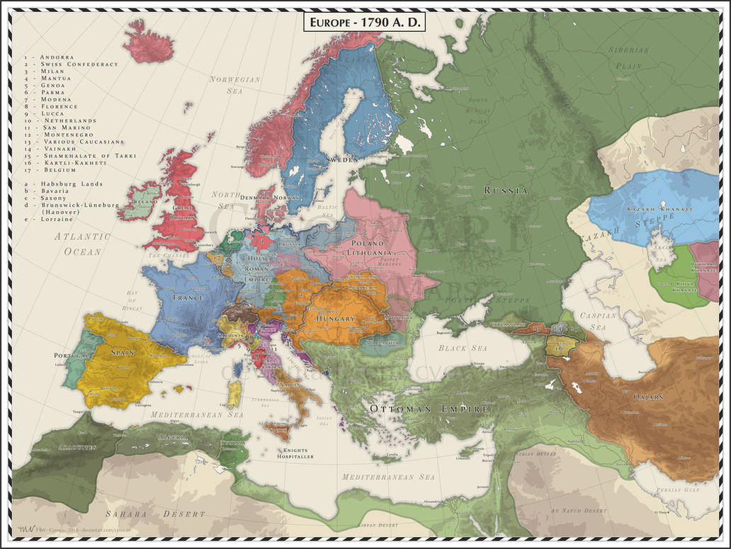 Europe, 1700 by Stratocracy on DeviantArt