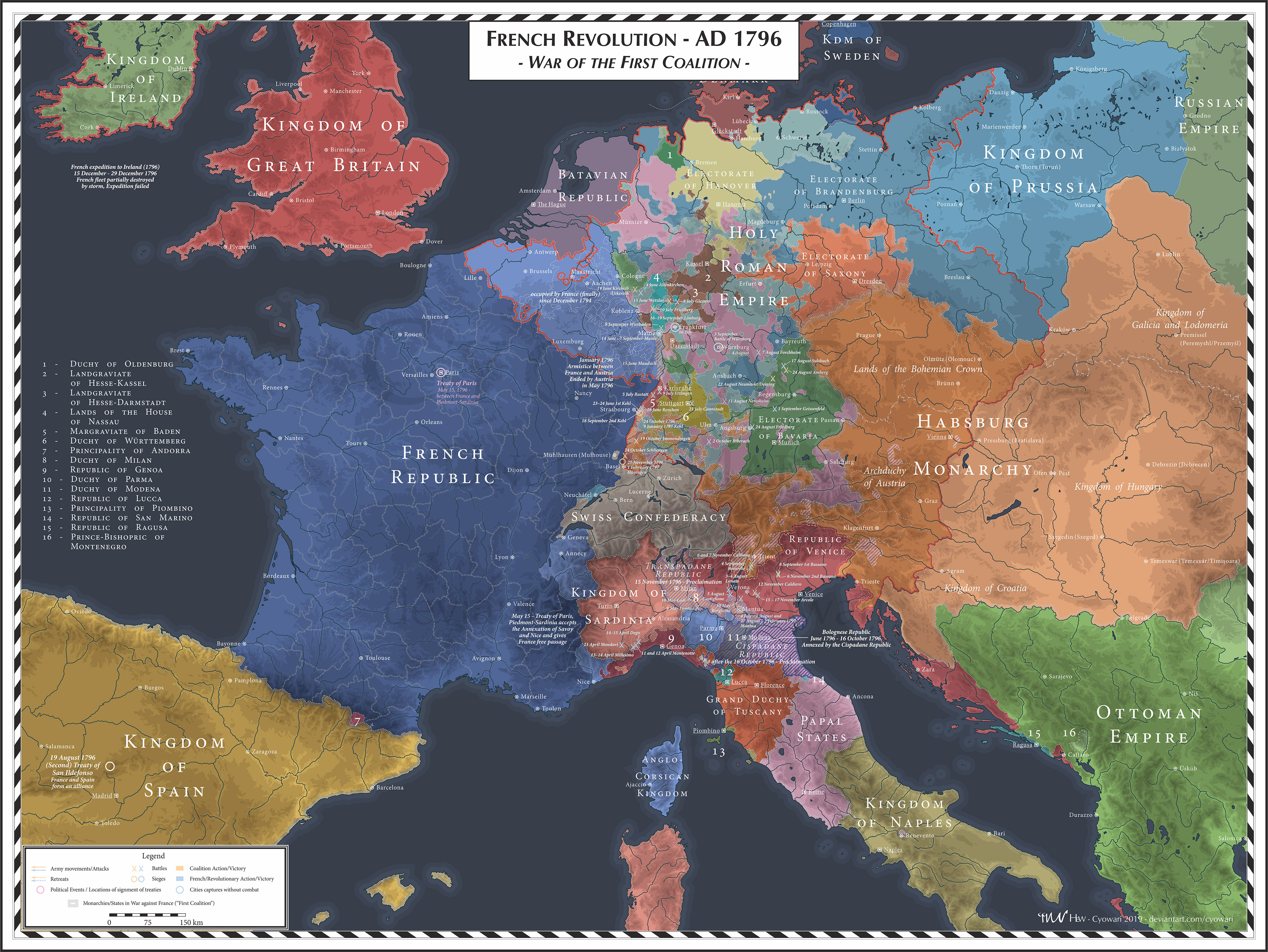French Revolution - 1796 - First Coalition