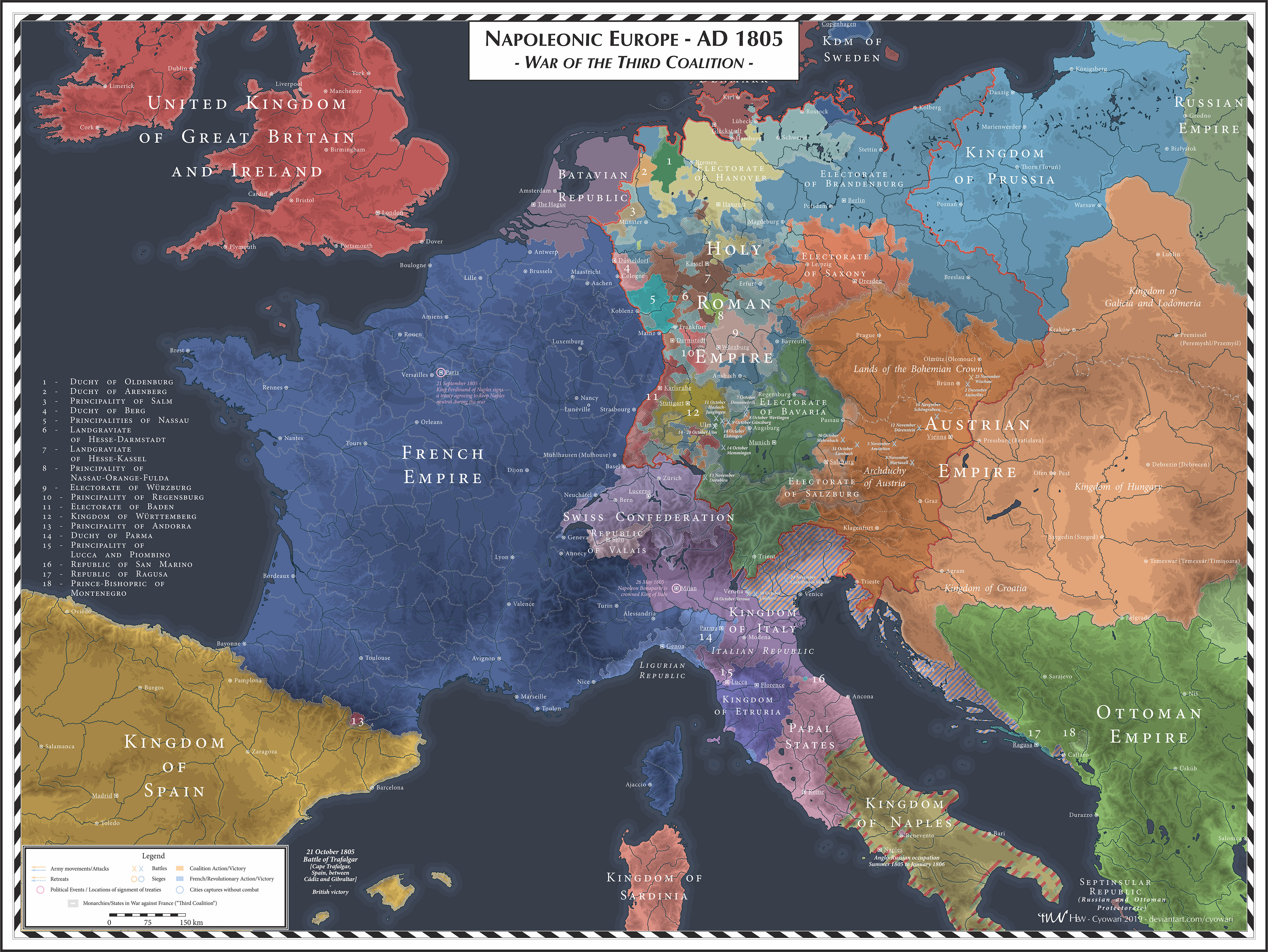 Napoleonic Europe - 1805 - Third Coalition