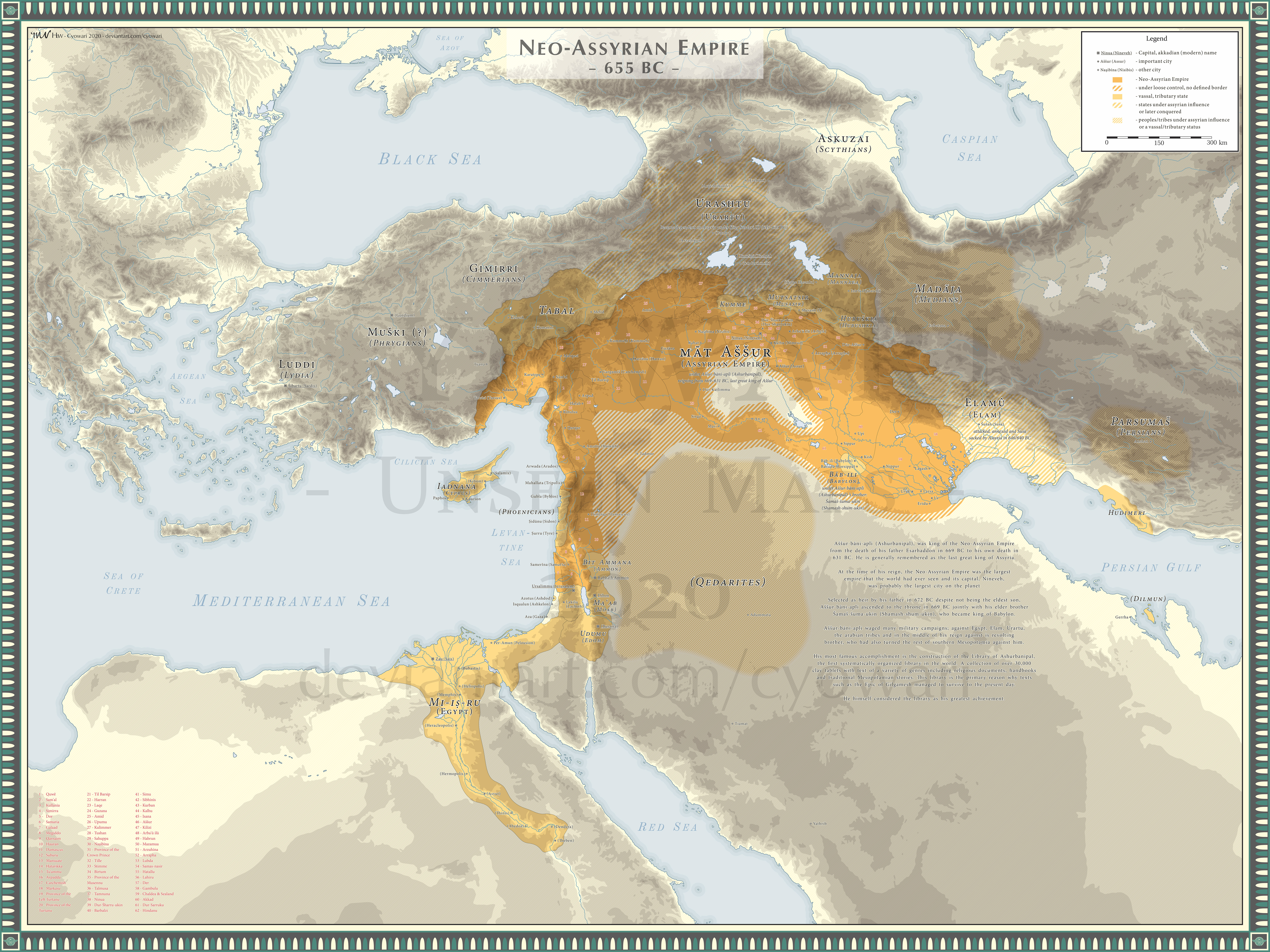 assyrian empire map