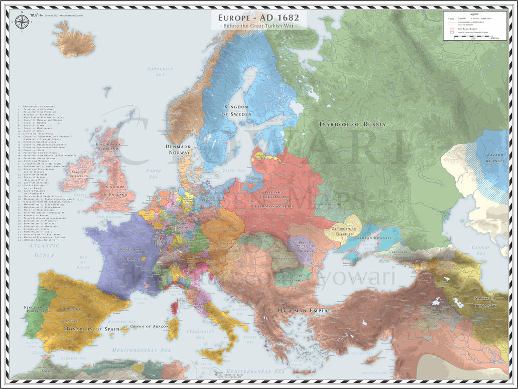 Europe (Detailed) AD 1682 by Cyowari on DeviantArt