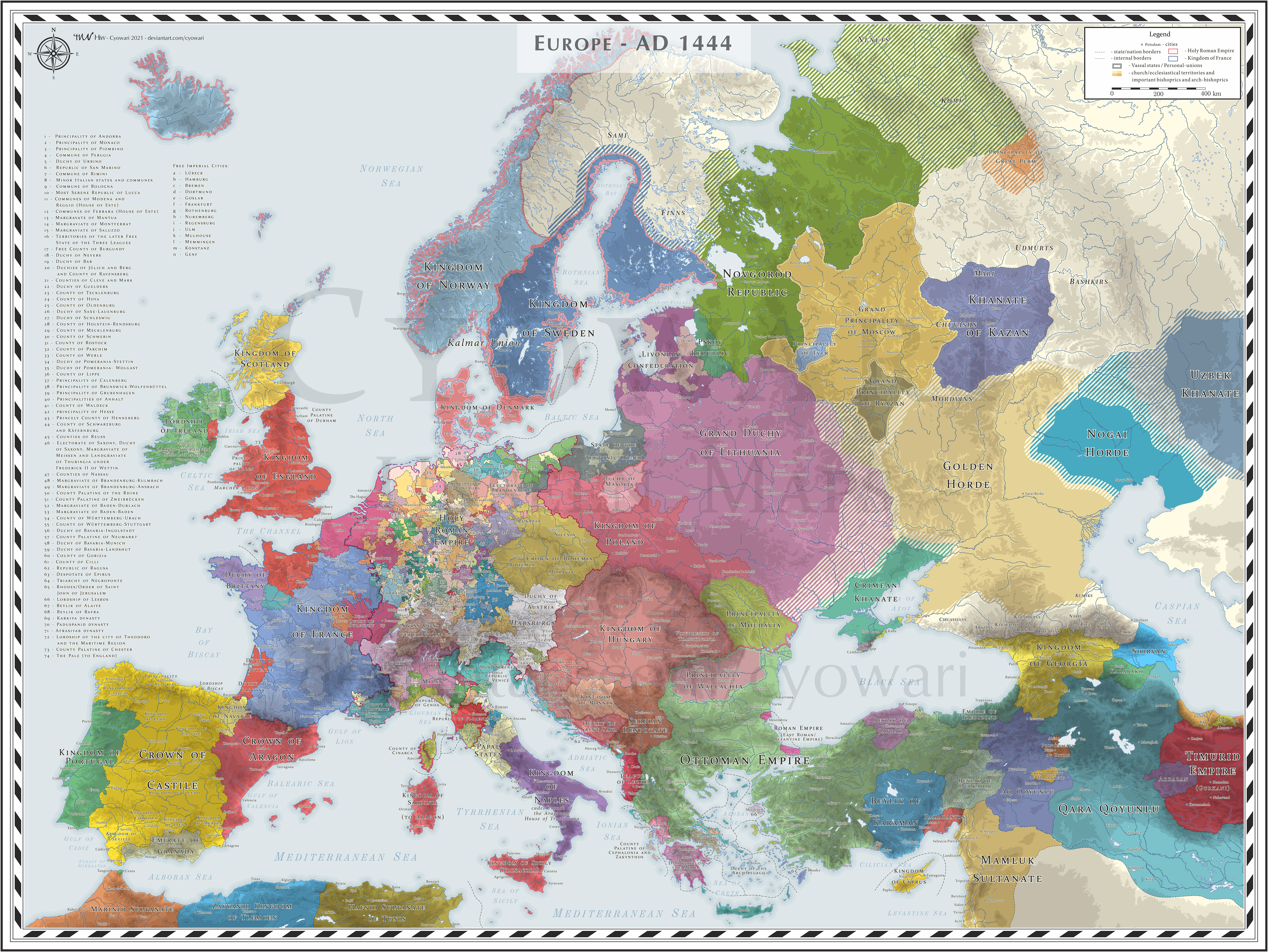 Eu4 Starting Map 1444 Europe (Detailed) - Ad 1444 - Eu4 Colours, Nv By Cyowari On Deviantart Eu4 Starting Map 1444 Europe (Detailed) - Ad 1444 - Eu4 Colours, Nv By Cyowari On Deviantart