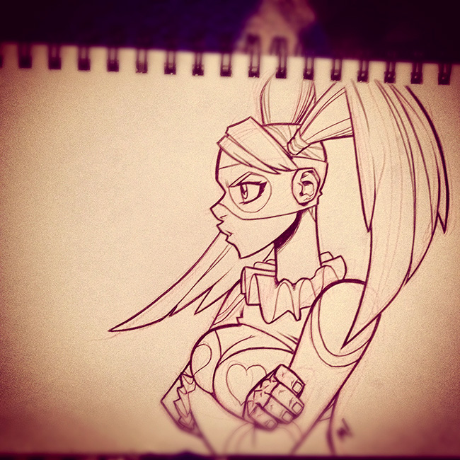 Street Fighter Sketch: R. Mika