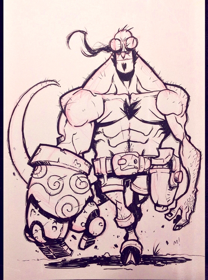 Inktober 2014 - Day 1 - Hellboy