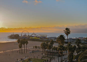 Santa Monica Postcard Sunset
